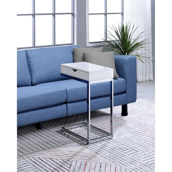 Myco Furniture LN100 11 x 16 x 25 in. Lenora Chair Side End Table; White LN100 - main